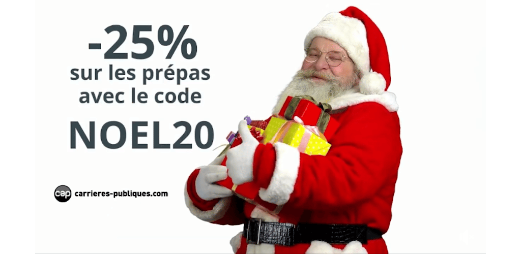 Offre exclusive : -25 % sur toutes les prépas Carrières Publiques avec le code NOEL20 !
